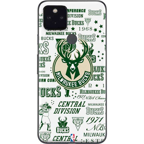 NBA Milwaukee Bucks Historic Blast New Google Pixel 5a Skin